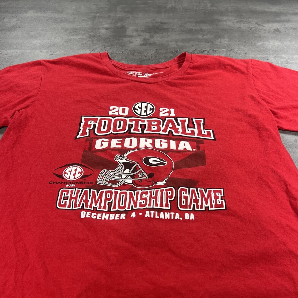 Georgia Bulldogs Shirt Women Extra Large Fit S Babydoll Red‎ SEC Champ 2021 NCAA